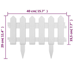 vidaXL Bordures de pelouse 25 pcs Blanc 10 m PP pas cher