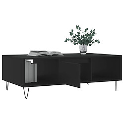 Avis vidaXL Table basse noir 104x60x35 cm bois d'ingénierie