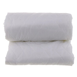 1 pièce de tissu matelassé poly / coton double face pour les robes blanches