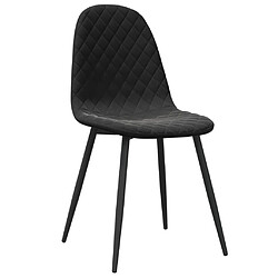 Avis Maison Chic Lot de 6 Chaises à manger | Chaise de salle à manger cuisine noir velours -GKD95772