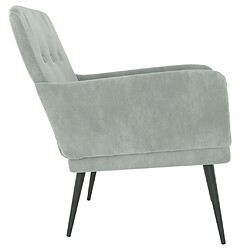 Avis vidaXL Fauteuil Gris clair 62x79x79 cm Velours