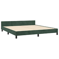 Acheter Maison Chic Lit adulte - Cadre Structure de lit avec tête de lit Contemporain Vert foncé 180x200 cm Velours -MN99623