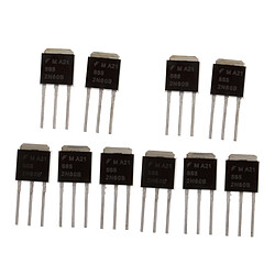 10Pcs 2N60 TO-251 Transistor MOSFET De Puissance à Canal N à Commutation Rapide 600V 2A