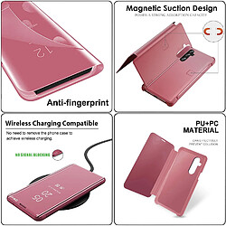 Coque Folio Rabat Miroir Pour Samsung Galaxy S23 FE Couleur Rose + Verre Trempe Protection Ecran Little Boutik©