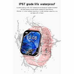 Gt20 Smart Watch 1.69 Inch Full Touch Bluetooth Call Music Watch Health Monitoring Bracelet Bracelet En Silicone Noir pas cher