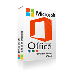 Microsoft OFFICE 2019 FAMILLE ET ETUDIANT Version Numérique (Sans support Physique) = Clé 1PC + Notice Envoi par Mail