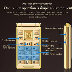 Acheter Yonis Téléphone Portable À Clapet Double Écran