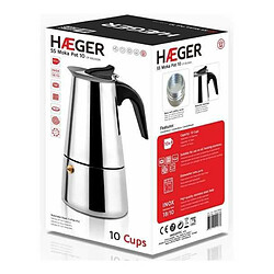 Cafetière Italienne Haeger Moka Acier inoxydable 18/10