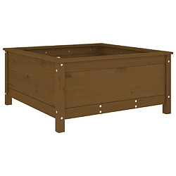 Maison Chic Jardinière,Bac à fleurs - pot de fleur marron miel 82,5x82,5x39 cm bois massif de pin -GKD63793