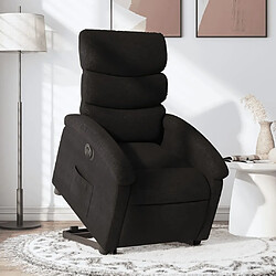 Maison Chic Fauteuil Relax pour salon, Fauteuil inclinable électrique noir tissu -GKD30047