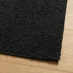 Avis vidaXL Tapis shaggy PAMPLONA poils longs moderne noir 160x160 cm