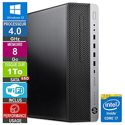 HP 800 G3 SFF i7-6700 4GHz 8Go/1To SSD Wifi W10 - Reconditionné