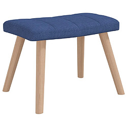 Avis vidaXL Chaise à bascule avec tabouret Bleu Tissu