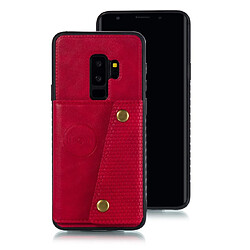 Wewoo Coque Fashion Etui de protection en cuir pour Galaxy S9 Plus Rouge