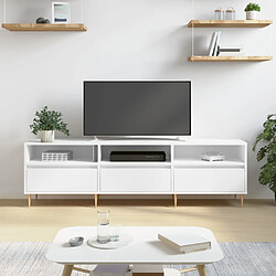 Maison Chic Meuble TV scandinave - Banc TV pour salon blanc 150x30x44,5 cm bois d'ingénierie -MN57009