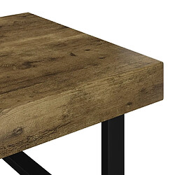 Acheter vidaXL Table basse Marron foncé et noir 120x60x40 cm MDF et fer