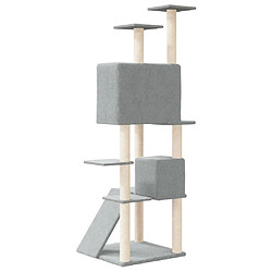 Acheter vidaXL Arbre à chat avec griffoirs en sisal Gris clair 153 cm