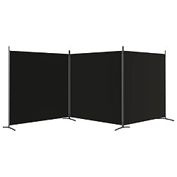 Avis vidaXL Cloison de séparation 3 panneaux Noir 525x180 cm Tissu