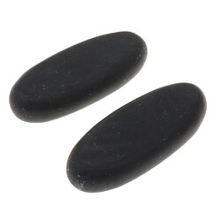 2X Fitness Black Hot Pierres d'énergie de massage pour relaxation au spa 8x3.2x1.5cm