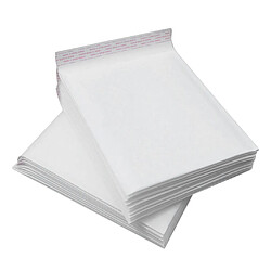 Acheter Enveloppes rembourrées pour bulles de 50 pièces, enveloppes autocollantes autocollantes blanches 12x18cm