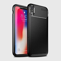 Wewoo Coque TPU antichoc en Fibre de Carbone Texture Beetle Shape pour iPhone XR (Noir)