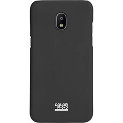 Color Block Coque pour Galaxy J2 2018 Rigide Gris foncé