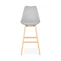 Kokoon Design Tabouret de bar design APRIL GREY 48x56x112 cm