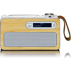 Lenco radio Portable DAB+ FM Bluetooth avec Batterie intégrée 2000 mAh 3W bois blanc