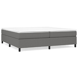 Maison Chic Lit Adulte - Lit simple Lit à sommier tapissier avec matelas moelleux - Meuble de Chambre - Gris foncé 200x200cm Tissu -MN56943