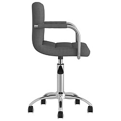 Avis Helloshop26 Chaise fauteuil siège pivotante de bureau informatique étude foncé tissu gris 02_0024122