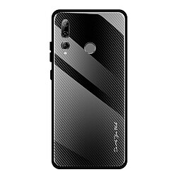 Wewoo Coque Pour Huawei Enjoy 9s / Honor 10i / 20i / 20 Lite / P Smart Plus 2019 / Maimang 8 étui de protection en verre dégradé de texture noir