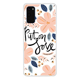 Coque en TPU surface d'impression unique motif de fleurs pour votre Samsung Galaxy S20