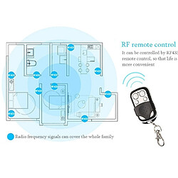 Wewoo Interrupteur sans fil blanc 120mm Verre Trempé Panneau Mural Smart Home Light 2 Boutons tactile avec Télécommande RF433, AC 110V-240V