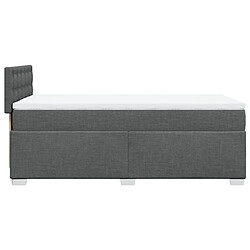 Acheter Vidaxl Sommier à lattes de lit avec matelas Gris foncé 80x200 cm Tissu