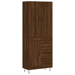 Maison Chic Buffet,Meuble de Rangement,commode pour salon,Cuisine Chêne marron 69,5x34x180 cm Bois d'ingénierie -MN36324