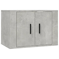 Avis vidaXL Meubles TV muraux 2 pcs gris béton 57x34,5x40 cm