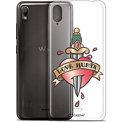 Caseink Coque Pour Wiko View 2 GO (5.93 ) [Gel HD Collection Tatoo Lover Design Love Hurts - Souple - Ultra Fin - Imprimé en France]