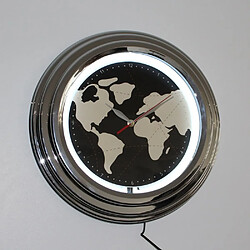 Acheter Amadeus Horloge néon mappemonde 30 cm.