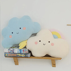 Acheter Universal 48 cm mignon dessin animé nuage peluche kawaii soleil arc-en-ciel éclair série ciel nuage coussin fourré coussin de décoration de la maison | peluche coussin (bleu)