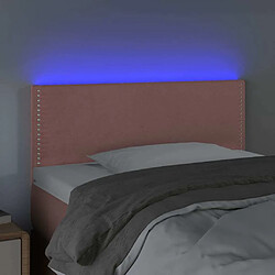 Avis Maison Chic Tête de lit moderne à LED lumineuse pour chambre - Décoration de lit Rose 100x5x78/88 cm Velours -MN35016