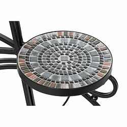 Cache-pot DKD Home Decor Bicyclette Céramique Mosaïque Noir Forge (70 x 28 x 57 cm)