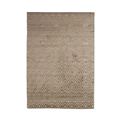 Thedecofactory VINTAGE RELIEF - Tapis à motifs losanges beige 133x180