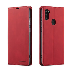 Etui en PU auto-absorbé rouge pour votre Samsung Galaxy A11