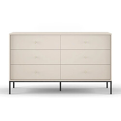 Acheter Vente-Unique Commode 6 tiroirs - Beige - BOGDAN