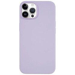 Coque en silicone magnétique, anti-rayures, anti-chute pour votre iPhone 14 Pro Max - violet clair