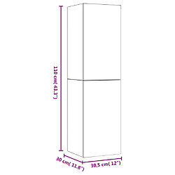 vidaXL Meubles TV muraux 2 pcs Chêne fumé 30,5x30x110 cm pas cher