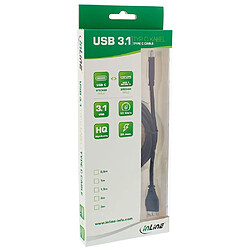 Câble USB 3.1 InLine®, type C mâle à Micro-B mâle, noir, 0,5 m