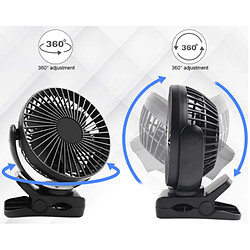 Universal Clips de fonctionnement rechargeables sur ventilateur, ventilateur de bureau USB plus silencieux, ventilateur portable pour poussette, voiture, tapis roulant, tente de camping