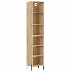 vidaXL Buffet haut Chêne sonoma 34,5x32,5x180 cm Bois d'ingénierie