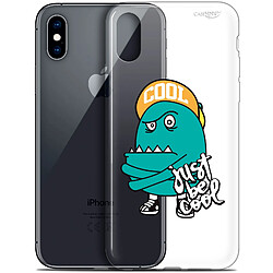 Caseink Coque arrière Apple iPhone Xs / X (5.8 ) Crystal Gel HD [ Nouvelle Collection - Souple - Antichoc - Imprimé en France] Be Cool